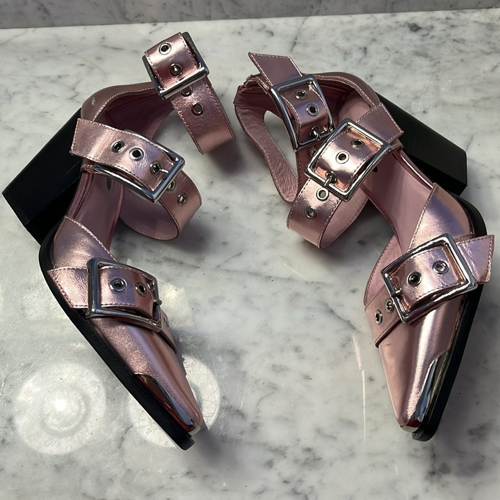 Free People x Jeffrey Campbell Hendrix Heels Pink Size 8 NWT READ - Picture 3 of 13